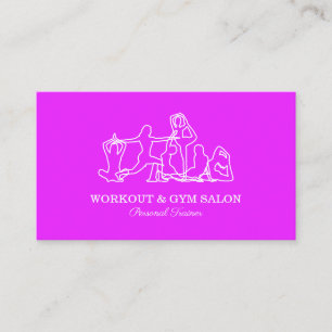 Purple Personal Trainer Gym Yoga Business Card