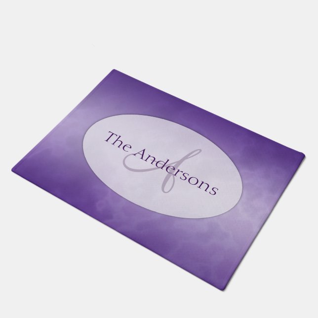 Purple Personalised 18x24 Doormat (Angled)