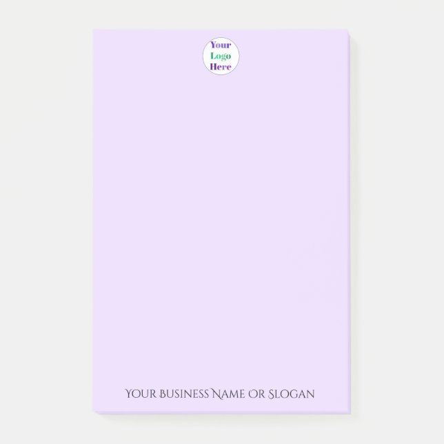 Purple Personalised Branded Custom Logo Post-it Notes (Front)