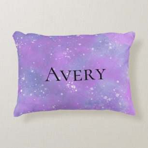 Purple Personalised Fantasy Princess Girly Decorative Cushion