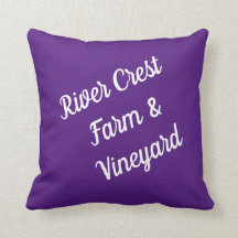 Purple Personalised Farm or Ranch Throw Pillow