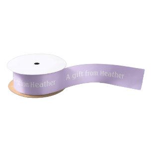Purple Personalised Gift Favour Name Satin Ribbon