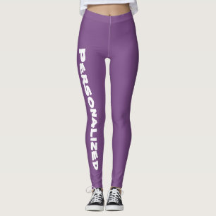 Purple personalised ladies leggings
