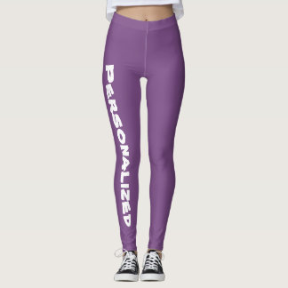 Purple personalised ladies leggings