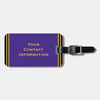 Purple Personalised Luggage Tag