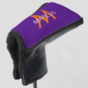 Purple Personalised Monogrammed Blade Style Putter Golf Head Cover