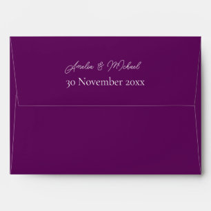 Purple Personalised Wedding envelopes
