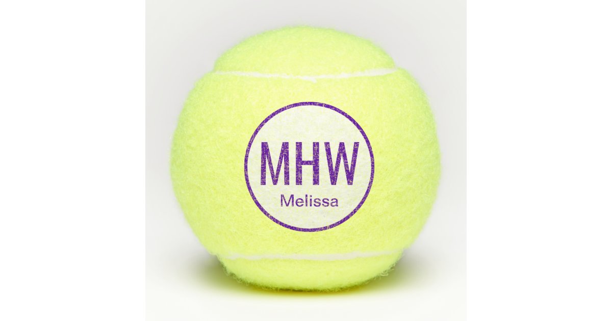 Purple Personalised Women's Tennis Balls Zazzle.co.uk