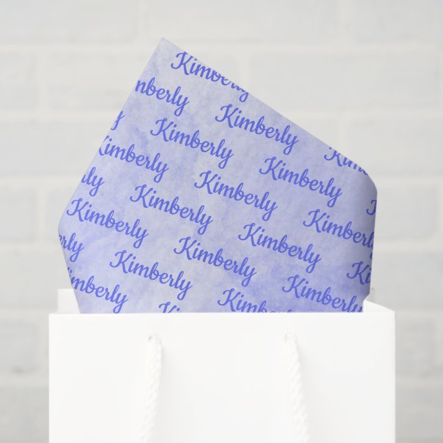 Purple Personalized Name Tissue Paper (Gift Bag)