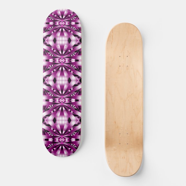 Purple Perspective Gradient Colour Filled Drawing Skateboard (Front)