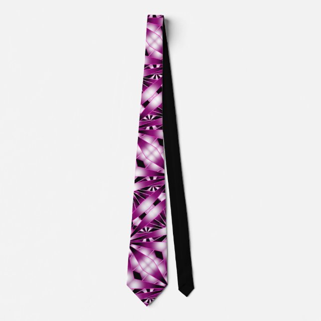 Purple Perspective Gradient Colour Filled Drawing  Tie (Front)