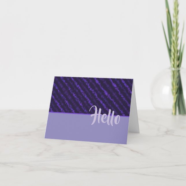 Purple Persuasion Blank Note Card (Front)
