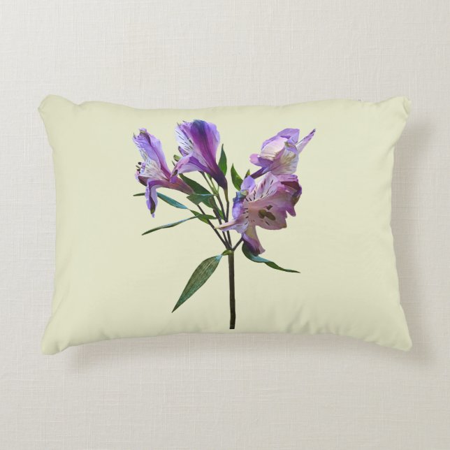 Purple Peruvian Lily Decorative Cushion (Front)