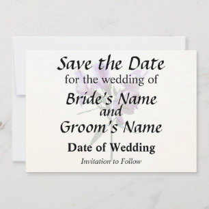 Purple Peruvian Lily Save The Date