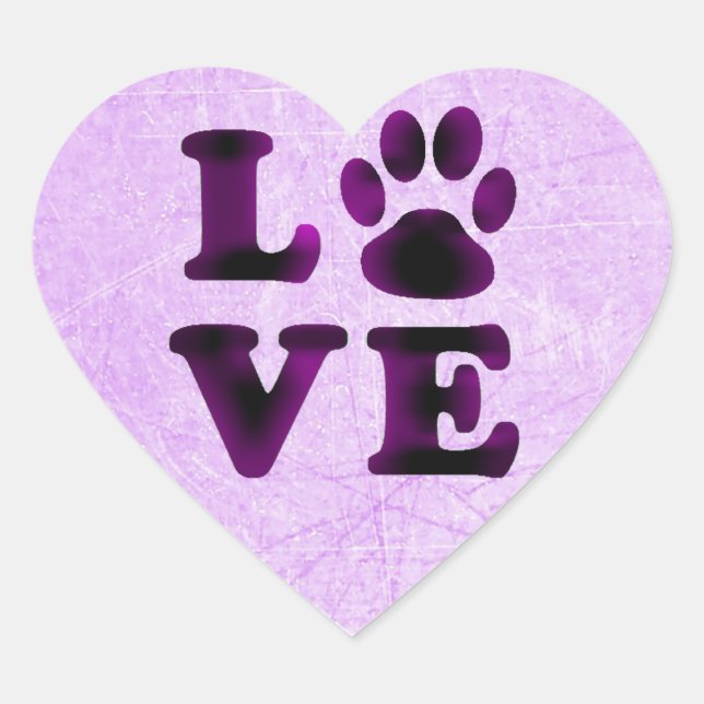 Purple Pet Paw Prints Dog or Cat Stickers (Front)