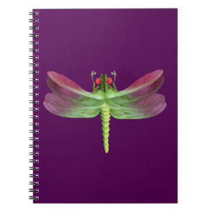 Purple Petal Botanical Dragonfly Graphic Notebook