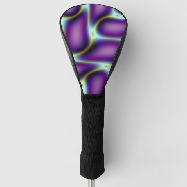 Purple Petals Design Golf Head Cover (Front)