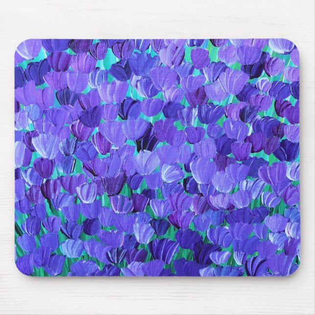 Purple Petals Mouse Mat (Front)