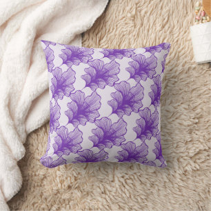 Purple Petals Outline Cushion