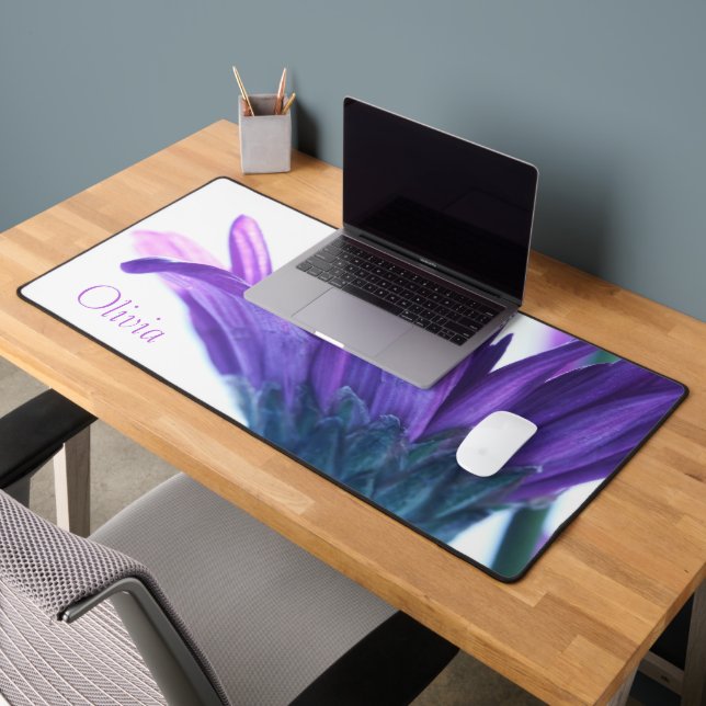 Purple Petals Personalised Desk Mat (Office 2)