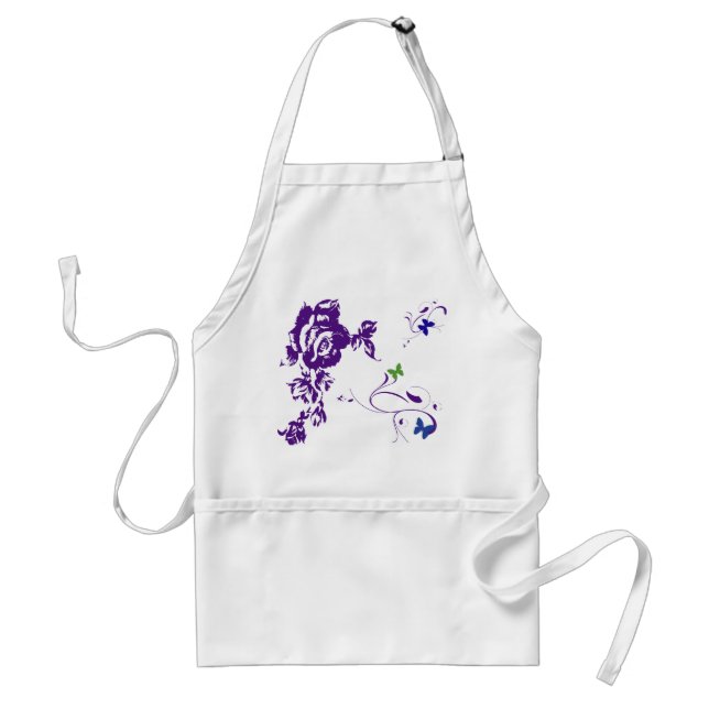 Purple Petals Standard Apron (Front)