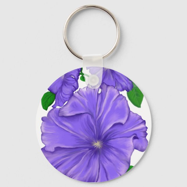 Purple Petunia Key Ring (Front)