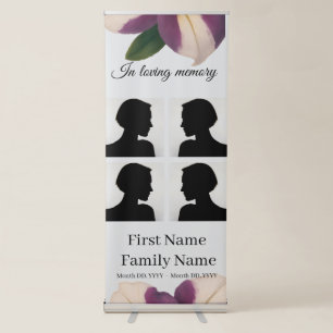 Purple petunia memorial collage retractable banner