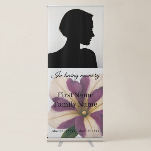 Purple petunia memorial retractable banner