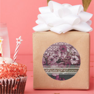 Purple Petunia On Elegant White Gradient Stickers