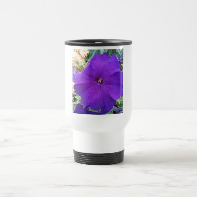 Purple Petunia Travel Mug (Center)