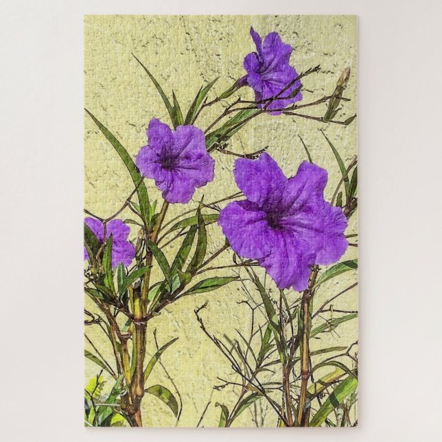 Purple Petunias Closeup Jigsaw Puzzle (Vertical)