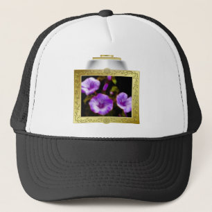 Purple Petunias in Lighted Frame Trucker Hat