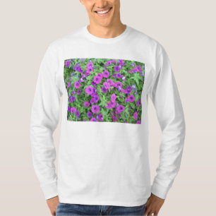 Purple Petunias Mens Long-Sleeve T-Shirt