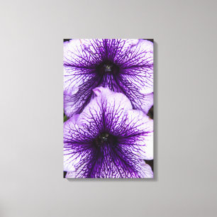 Purple Petunias Triptych Wall Art