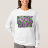 Purple Petunias Womens Hooded Sweatshirt