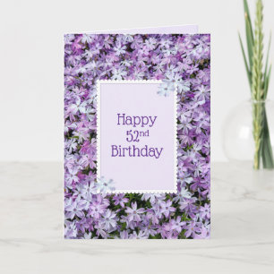 Purple Phlox For 52nd Birthday Card