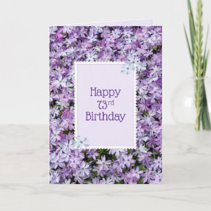 Purple Phlox For 73rd Birthday Card
