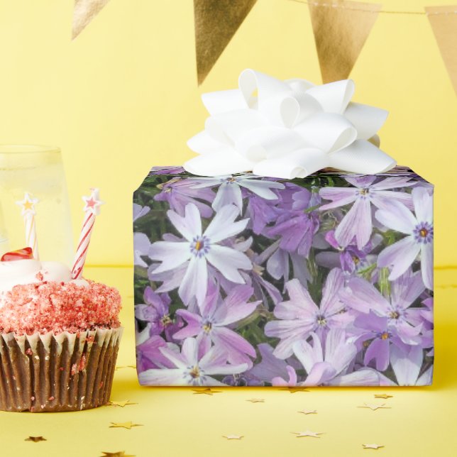Purple Phlox Garden Wrapping Paper (Birthday Party)