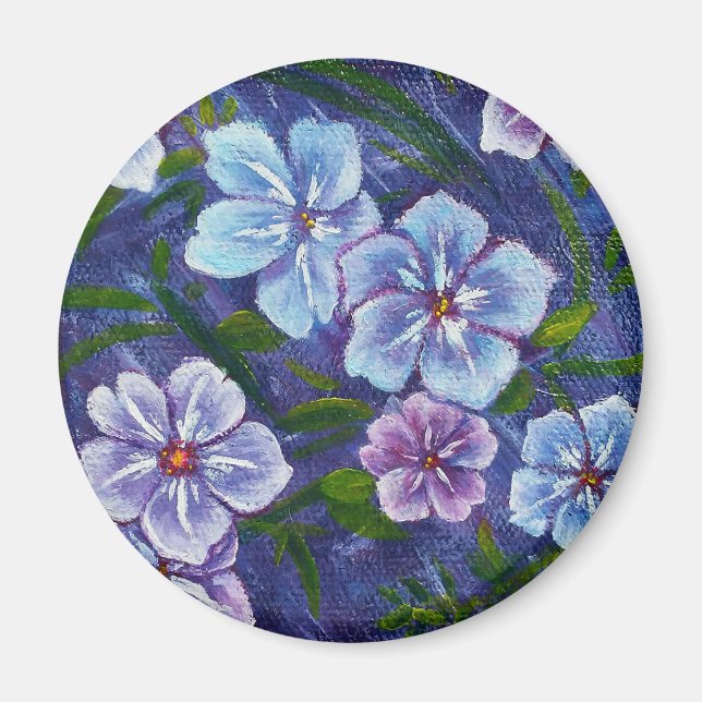 Purple Phlox Magnet (Front)
