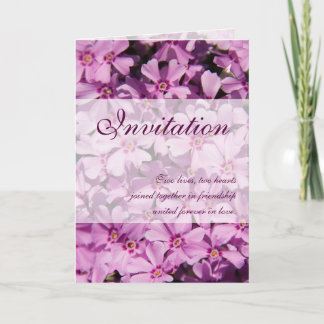 Purple Phlox • Wedding Invitation Card