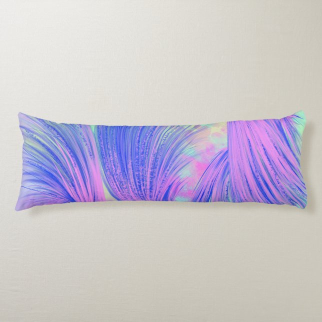 Purple Phoenix Feathers  Body Cushion (Front)