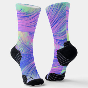 Purple Phoenix feathers  Socks