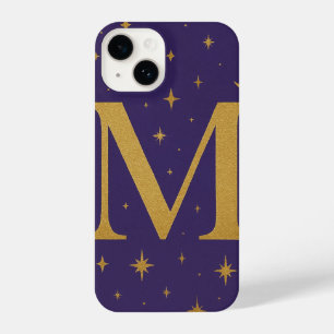 Purple Phone Case with Big Yellow M and Star Detai