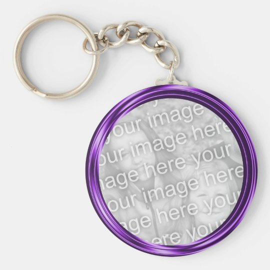 purple photo frame key ring