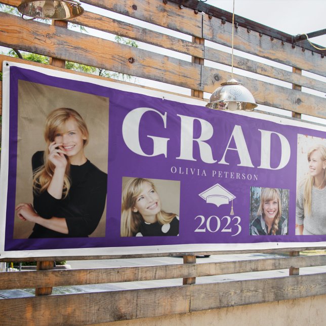 Purple Photo Graduate Class of 2023 Banner (Creator Uploaded)