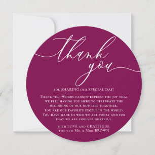 Purple Photo Special Day Celebration Thank You Holiday Card