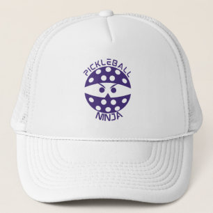 Purple Pickleball Ninja Trucker Hat
