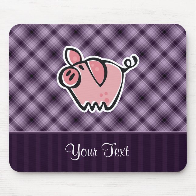 Purple Pig Mouse Mat (Front)