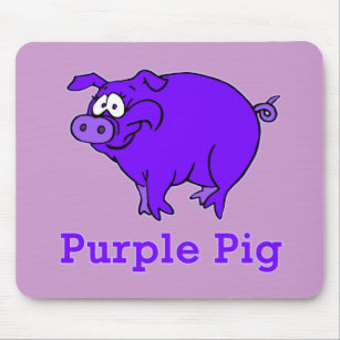 Purple Pig on Apparel, Mugs, Baby Shirts Mouse Mat