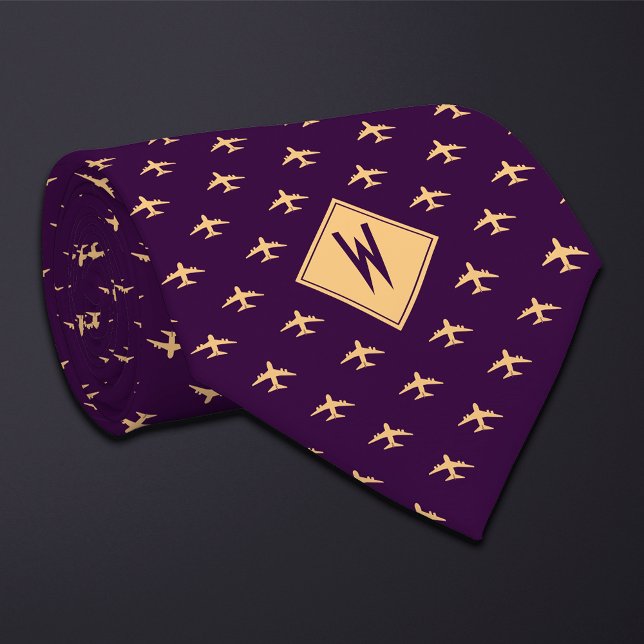 Purple Pilot Flight Attendant Aeroplane Tie (Creator Uploaded)